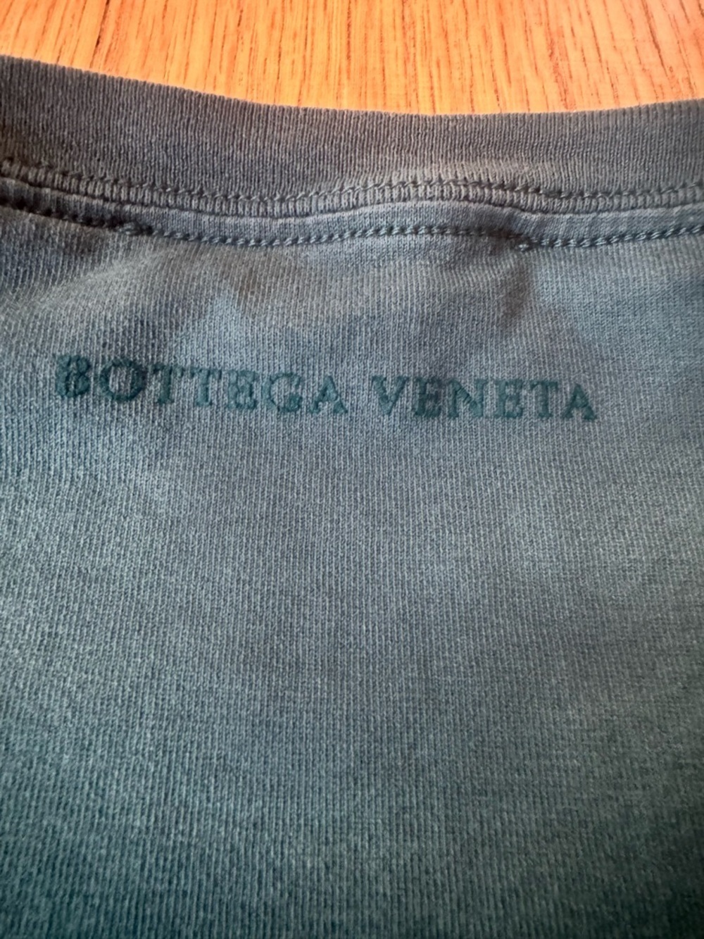 Bottega Veneta 52 Mens Large T Shirt Green Crew Neck Short Sleeve Cotton - Picture 5 of 10